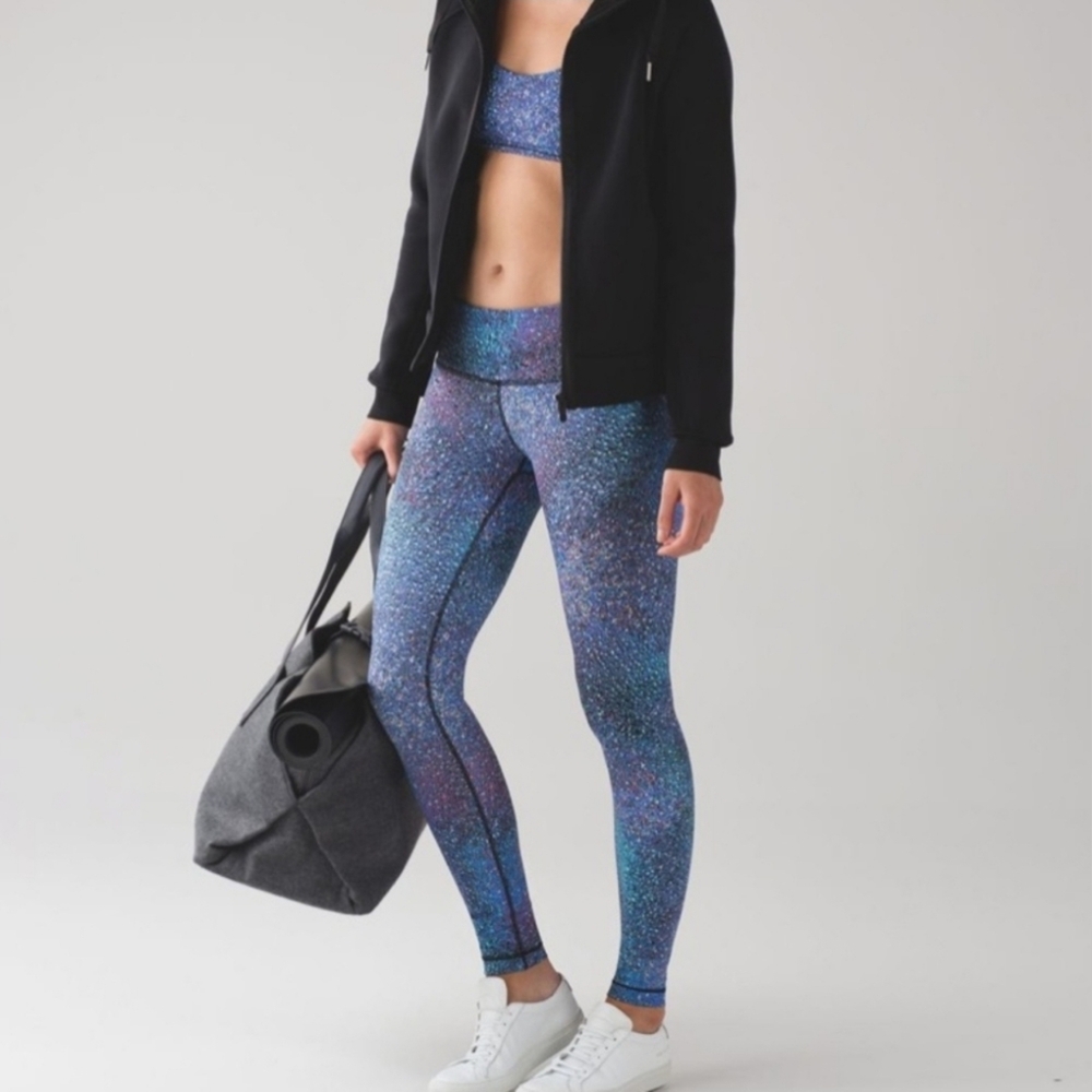Lululemon Wunder Under Leggings 4 Strive Mermaid Galaxy Splatter Luxtreme Ombre